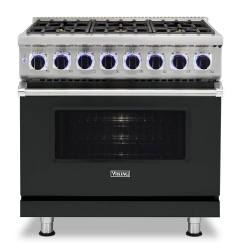 Viking - 36"W./24"D. Dual Fuel Sealed Burner Range-6 Burners-LP - Antique Bronze-Front_Standard 