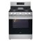 LG - 6.3 Cu. Ft. Freestanding Gas True Convection Smart Range with EasyClean, Air Fry and UltraHeat 20K Burner - Stainless Steel-Front_Standard