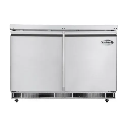 Front. Koolmore - 48 in.  Refrigerated Prep Station Cold Table, Stainless-Steel Refrigerator with 9-Pan Capacity (Not Included) - Stainless-Steel.
