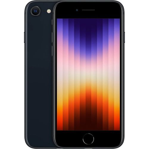 Apple - Refurbished Excellent - iPhone SE (3rd Gen) A2595 (Fully Unlocked) 128GB w/ Wireless Earbuds - Black-Front_Standard 