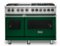 Viking - 5-Series Dual Fuel Self-Clean 48"W Sealed Burner Range - Ivy-Front_Standard