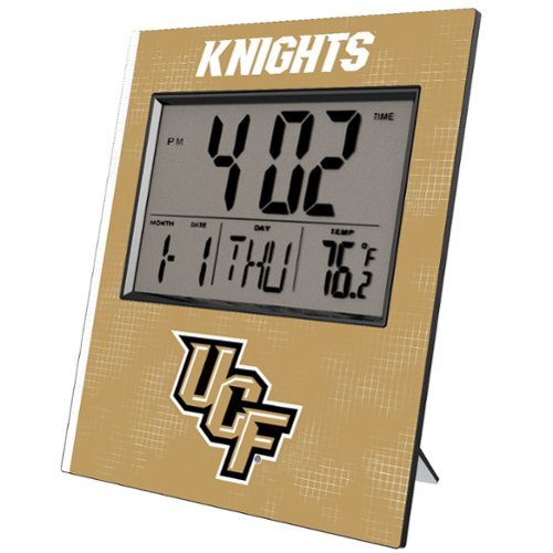 Keyscaper - UCF Knights Cross Hatch Digital Desk Clock - Multicolor-Front_Standard 