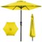 Best Choice Products - 10ft Outdoor Steel Market Patio Umbrella w/ Crank, Tilt Push Button, 6 Ribs - Yellow-Front_Standard