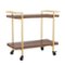 Martha Stewart - Liam Mobile 2 Tier Printer Cart with Side Storage - Walnut/Polished Brass Frame-Front_Standard