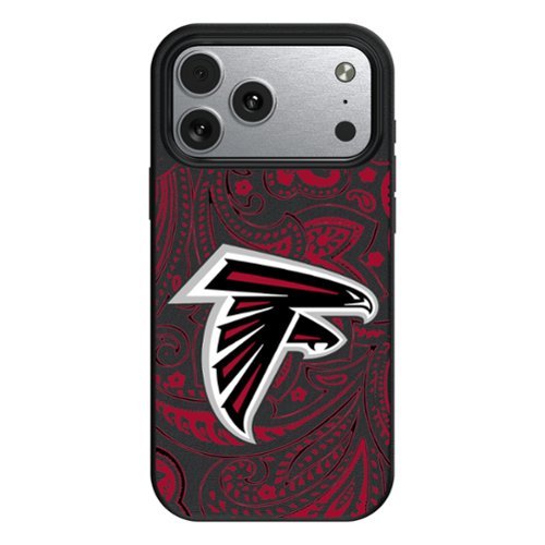 Keyscaper - NFL - Atlanta Falcons Paisley iPhone Magnetic Bump Case - 16 Pro Max - Black-Front_Standard 