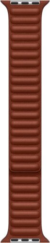 Apple - Watch Band - Leather Link (45mm) - M/L - Umber-Front_Standard 