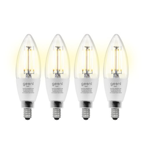 Geeni - LUX B11 Candle Wi-Fi Smart Bulb (4-Pack) - White-Front_Standard 