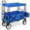 Best Choice Products - Collapsible Folding Outdoor Utility Wagon with Canopy Garden Cart w/ Removable Canopy - Blue-Front_Standard