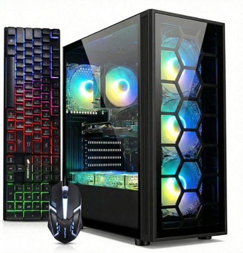STGAubron - Gaming PC Desktop, Intel Core i7 up to 3.9 GHz, GeForce RTX 3050 6G GDDR6 Graphics, 16G RAM, 512G SSD, WIN11H - Black-Front_Standard 