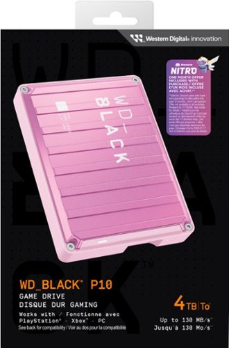 WD BLACK P10 4TB External USB 3.2 Gen 1 Portable Hard Drive - Pink WORLDWIDE DELIVERY