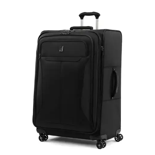 Front. Travelpro - Travelpro Tourlite Softside Expandable Luggage 29" Checked Spinner - Black.