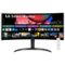 LG - 34" Smart Monitor WQHD 1440P Curved Screen 100Hz with webOS Tilt/Height Adjustable Stand - Black-Front_Standard