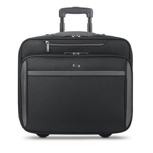 Solo New York - West Side 16" Rolling Overnighter Case - Black-Front_Standard 