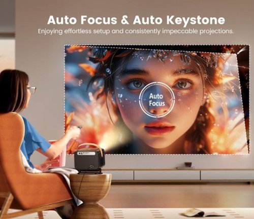 Yaber  U12 Projector, Dolby Audio 700 ANSI 1080P WiFi Bluetooth 20W Speakers Auto Focus & Keystone Smart Home Theater - Black SHOP ONLINE