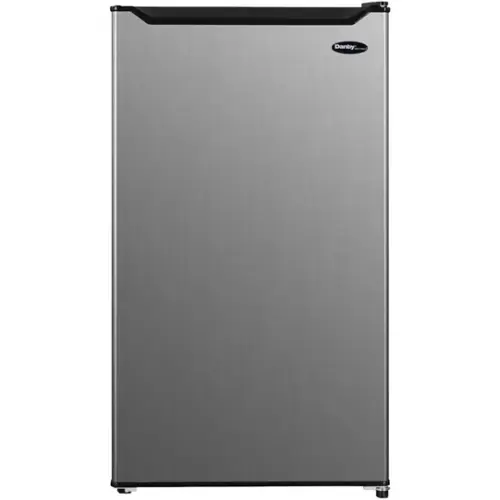 Front. Danby - Danby DCR044B1SLM 4.4 Cu. Ft. Stainless Compact Refrigerator - Stainless.