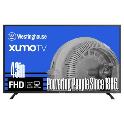 Westinghouse XumoTV 43in FHD Works with Apple AirPlay Powering People Since 1886.