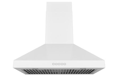 Hauslane - 30 inches - Convertible - Wall Range Hood - Matte White-Front_Standard 
