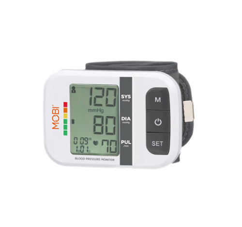 MOBI - Health Automatic Wrist Blood Pressure Monitor - White-Front_Standard 