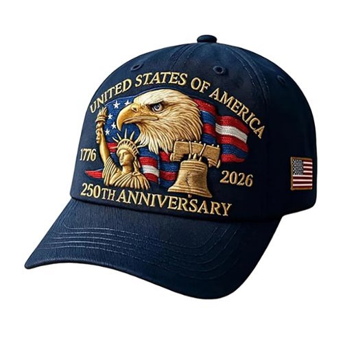 MITAOSLIM - United States 250th Anniversary Hat Adjustable Patriotic Baseball Cap - Navy-Front_Standard 