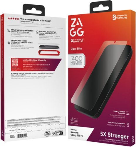 ZAGG Glass Elite Screen Protector for Samsung Galaxy S25 FE - Clear BUY IN AUSTRALIA