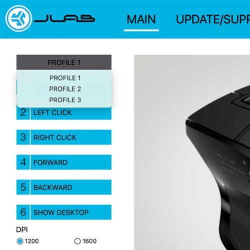 JLab Epic Wireless Mouse - Wireless - Black WHERE TO BUY