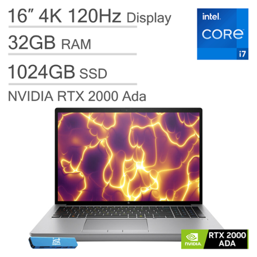 HP ZBook Fury 16 G11 Workstation Laptop 16'' 4K NVIDIA RTX 2000Ada
