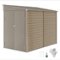 Outsunny - 4.6' x 9' Steel Outdoor Storage Shed, Lean to Shed, Metal Tool House with Foundation Kit, Lockable Doors-Front_Standard