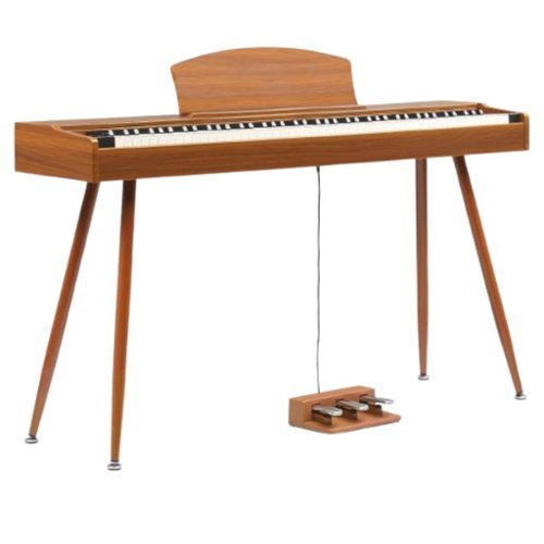 Stock Preferred - 88-Key Weighted Digital Piano with Dual Bluetooth - Walnut Finish-Front_Standard 