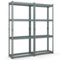 Costway - 2 PCS 4-Tier Metal Shelving Unit Heavy Duty Wire Storage Rack with Anti-slip Foot Pads - Gray-Front_Standard
