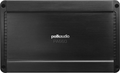  Polk Audio - 600W Class AB Bridgeable 4-Channel MOSFET Amplifier with Switchable Bass Boost - Black