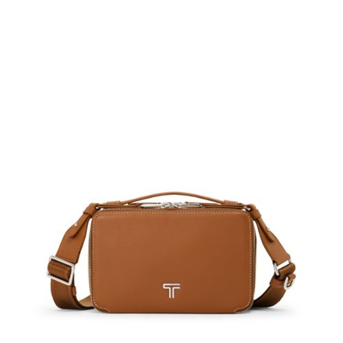 TUMI Voyageur Leather Myla Crossbody Messenger Bag - Caramel INTERNATIONAL SHIPPING