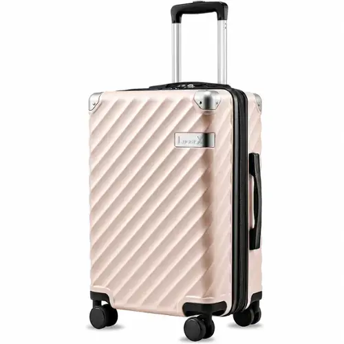 Front. LUGGEX - LUGGEX 20 Inch Carry-On Luggage Expandable Airline Approved PC Hardside Suitcase for Travelling KVC - EX-Core - Pink.