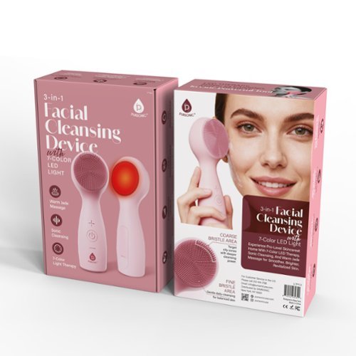 3 in 1 Sonic Facial Cleanser with Heated Jade & 7 Color LED Light