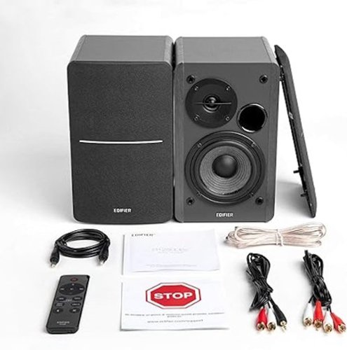 Edifier R1280DBs Powered Bluetooth Computer Speakers, Bookshelf Speakers - 42W RMS - Soundfield Spacializer - Studio Monitors - Black SHOP ONLINE