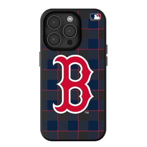 Keyscaper - MLB - Boston Red Sox - Plaid Magnetic Bump iPhone Case - 16 Pro Max - Black-Front_Standard 