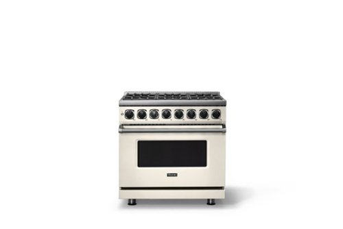 Viking - 36 in. Wide 6 Burner Dual Fuel Sealed Burner Range - Pure White-Front_Standard 