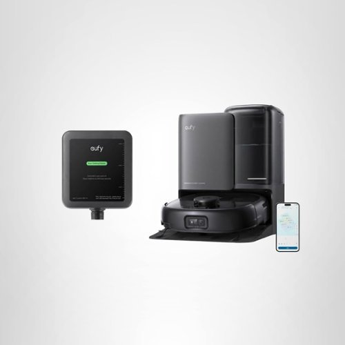eufy - All-in-One Robot Vacuum and Mop Combo E25,20,000 Pa Suction + Official Floor Cleaning Solution - Black-Front_Standard 