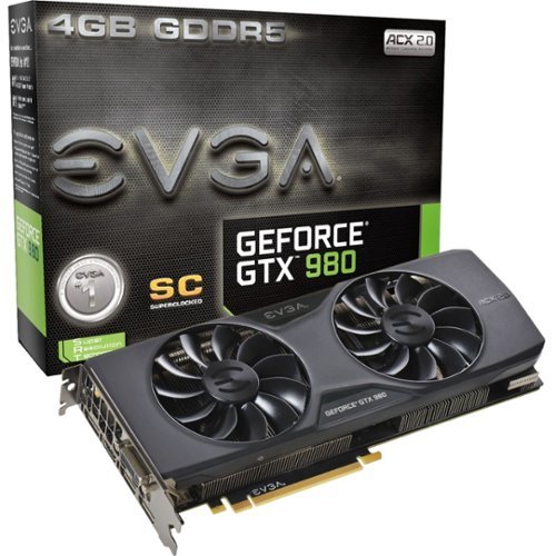  EVGA - NVIDIA GeForce GTX 980 Superclocked ACX 2.0 4GB GDDR5 PCI Express 3.0 Graphics Card - Black