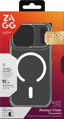 ZAGG Crystal Palace Lite Snap Ultra-slim MagSafe-compatible for Apple iPhone 17 Pro - Clear BUY IN QATAR