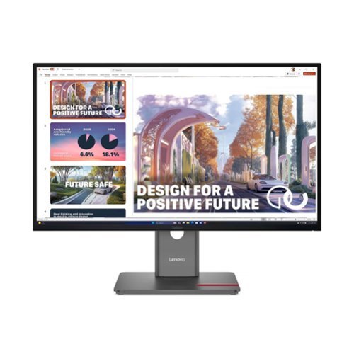 Lenovo - ThinkVision 27" IPS LED QHD (2560x1440) 24Hz - 120Hz Monitor (HDMI, USB, DP) - Black