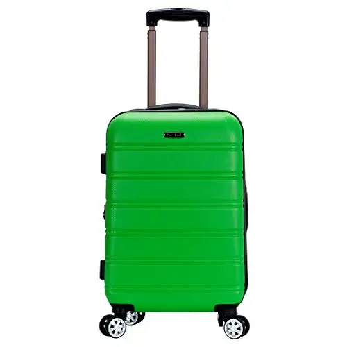 Front. DORLUKFU - Melbourne Hardside Expandable Spinner Wheel Luggage, Green, Carry-On 20-Inch - Green.
