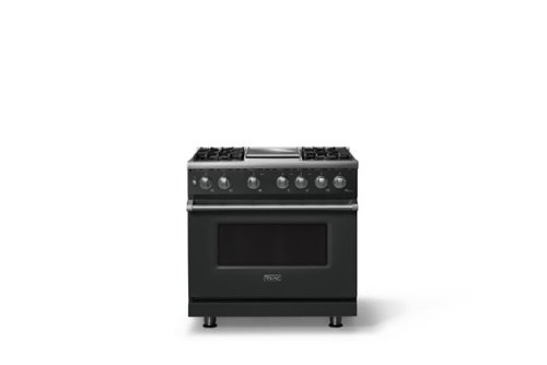 Viking - 36"W. 4 Burner Pro 5 Series 5.6 Cu. Ft. Freestanding Sealed Dual Fuel Convection Range/Griddle - Antique Bronze - Antique Bronze