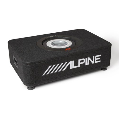 RS-SB10 10" Alpine Halo R-Series "R2" Preloaded Subwoofer Enclosure - Black/Gray-Front_Standard 