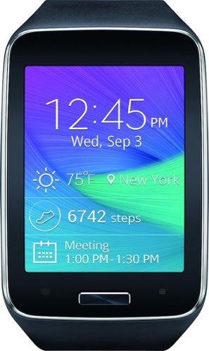  Samsung - Gear S Smartwatch 40mm Chrome AT&amp;T - Black Urethane