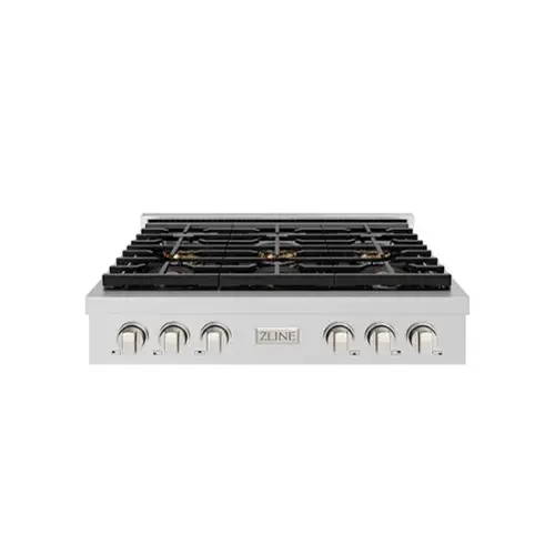 Front. ZLINE - ZLINE 36 in. Paramount Gas Rangetop with 6 Burner DuoPro Cooktop (PSRT36) - Stainless Steel.