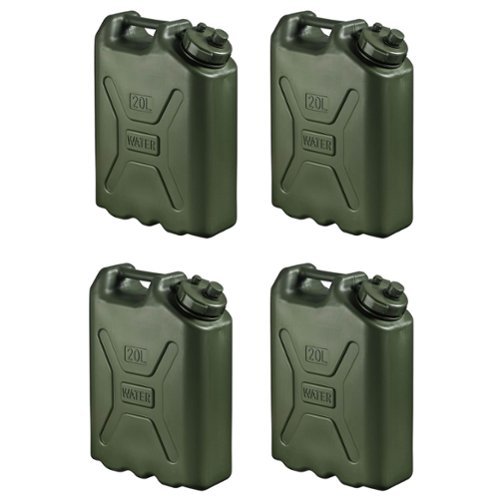 Scepter - BPA Durable 5 Gallon 20 Liter Portable Water Storage Container (4 Pack) - Green-Front_Standard 