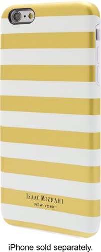  Isaac Mizrahi New York - Hard Shell Case for Apple° iPhone° 6 Plus and 6s Plus - White/Gold