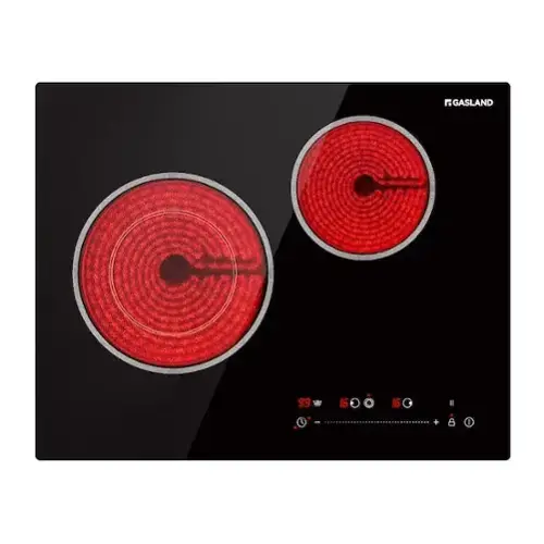 Front. GASLAND - 21 inches Built-In Radiant Electric Cooktop with 2 Elements - Black.
