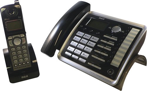  RCA - 25255RE2 2-Line DECT 6.0 Expandable Corded/Cordless Phone System - Black