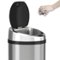 iTouchless - 13-Gal. Round Touchless Trash Can - Stainless Steel-Left_Standard